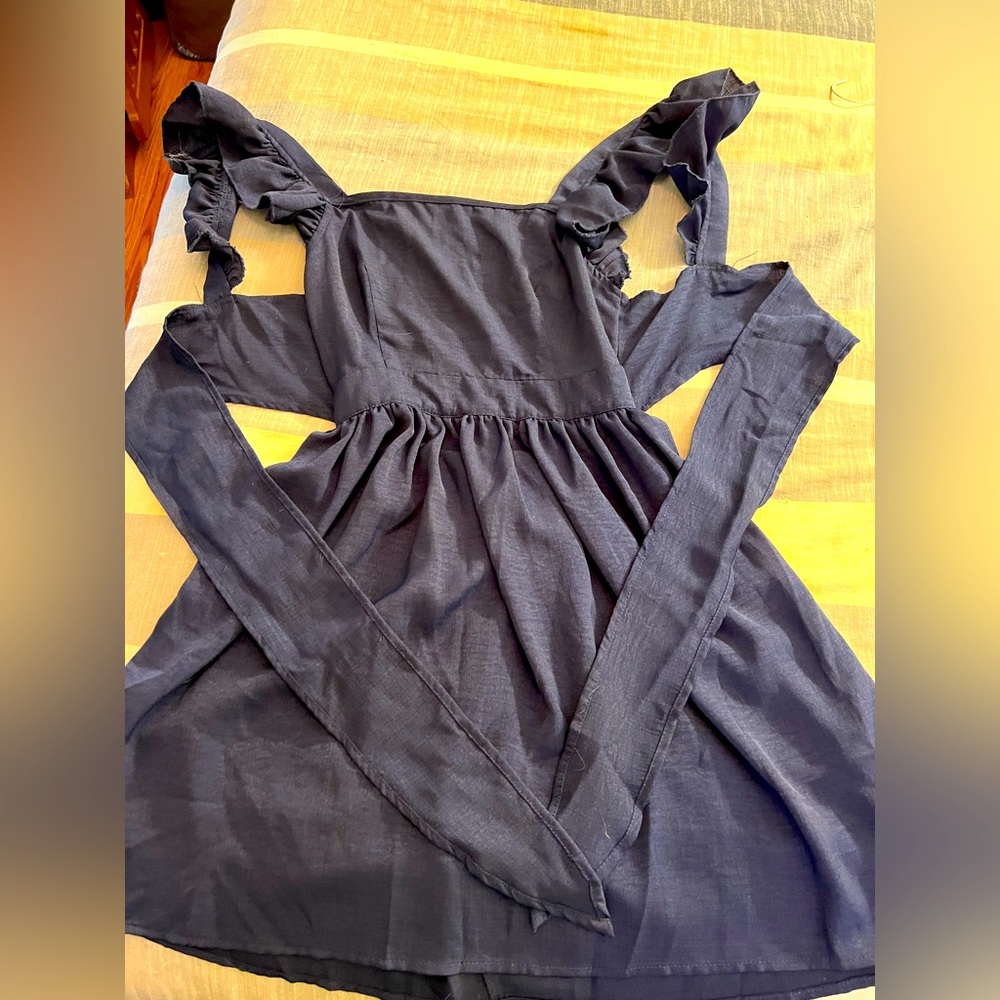 Dark Blue Dress - open back